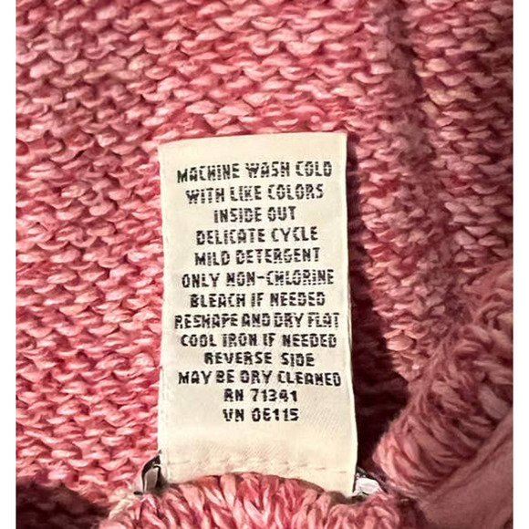 LL Bean Womens Red Chunky Sweater Size Medium - Picture 4 of 4